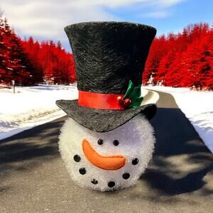 Snowman Tree Topper w Box-Vintage Cracker Barrel Exclusive-Christmas-Holiday